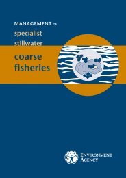 Management of specialist stillwater coarse fisheries - Environment ...