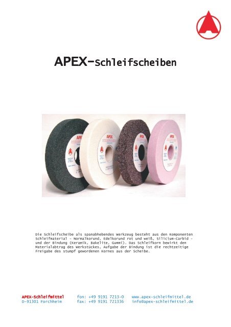 APEX-Schleifscheiben - APEX - Schleifmittel