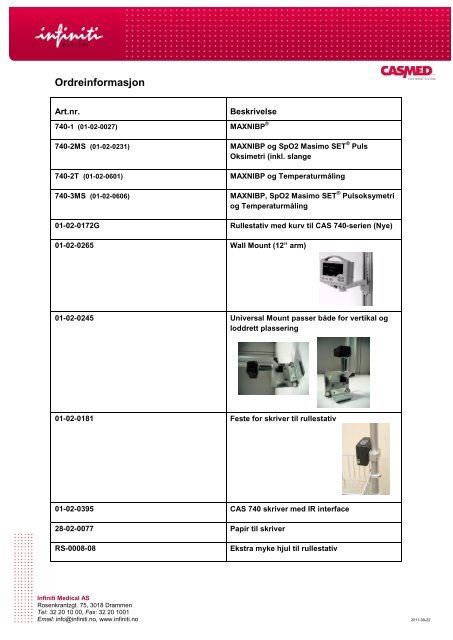 Norsk produktblad - Infiniti Medical