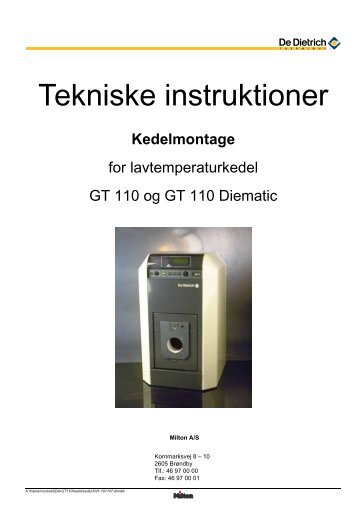 Tekniske instruktioner - Milton