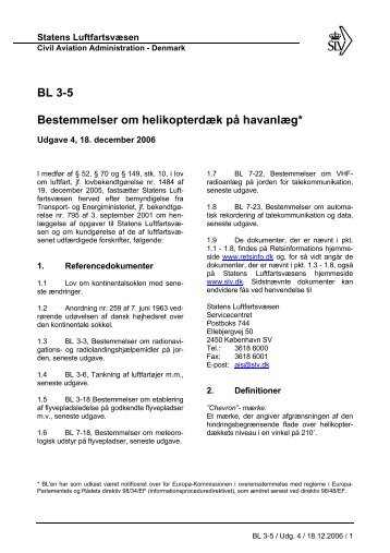BL 3-5 Bestemmelser om helikopterdæk på havanlæg*