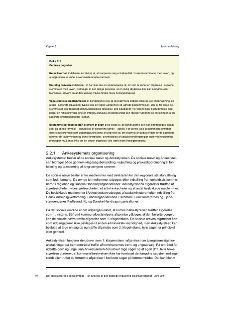 en analyse af den statslige regulering og ankesystemet - Social