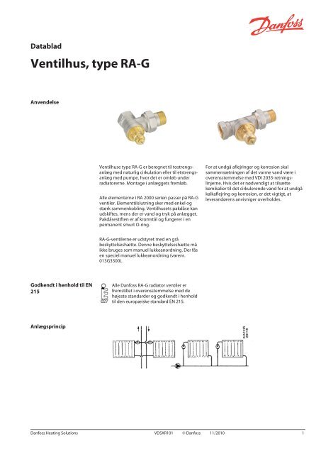 Ventilhus, type RA-G - Danfoss Varme