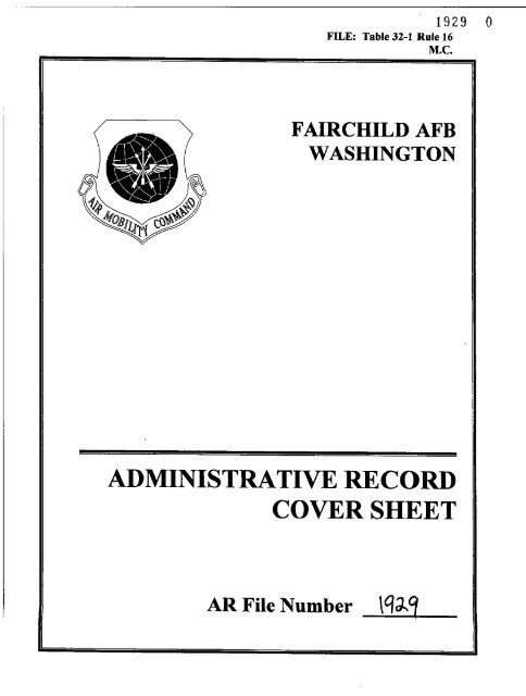 kp 140サイズ　150サイズ　17点 administrative record coversheet - Air Mobility Command
