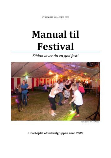 Manual til Festival - Nybrogård Kollegiet