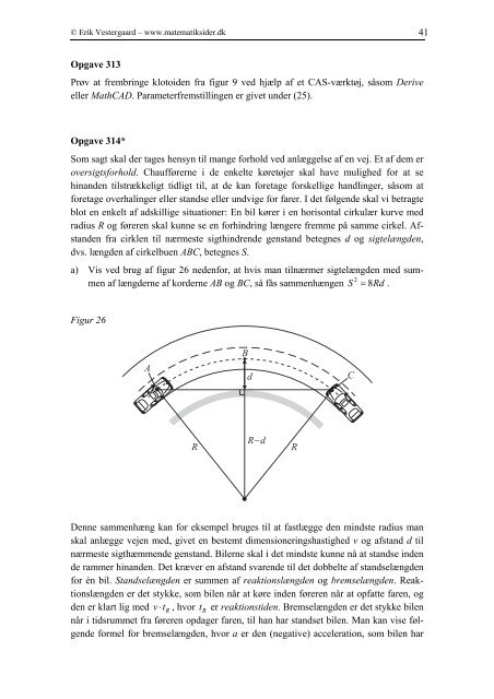 Vejgeometri - Vestergaards Matematik Sider