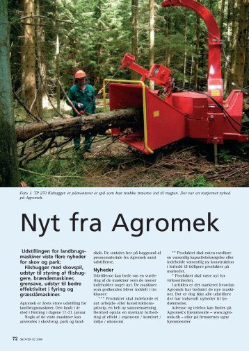 Nyt fra Agromek - Dansk Skovforening