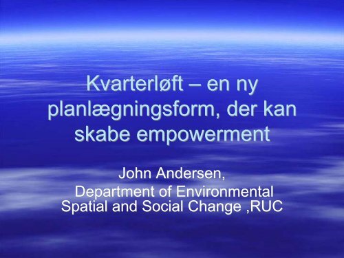 Social innovation og empowerment af udsatte ... - Ny i Danmark