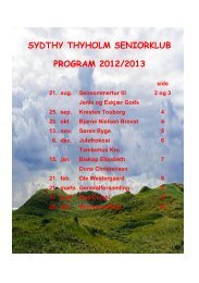 sydthy thyholm seniorklub program 2012/2013 - Landbosenior