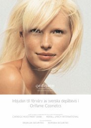 PDF 2.36 MB - Investor Relations - Oriflame