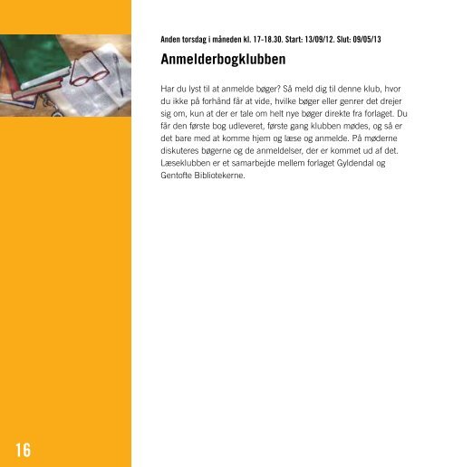 Læseklubber 2012-13 - Gentofte Bibliotekerne