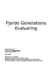 Fjerde Generations Evaluering. Masterafhandling i ... - policy.dk