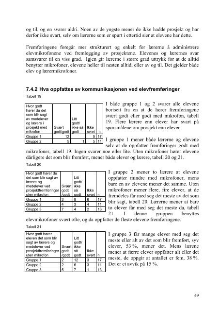 Bruk av tekniske hjelpemidler i undervisning av elever med hørselstap.