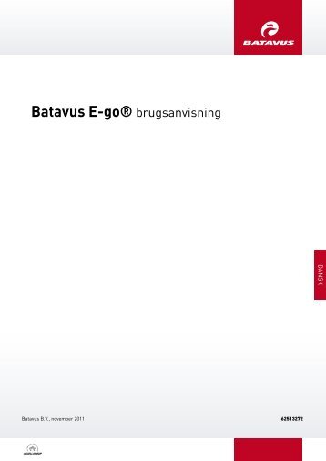 Batavus E-go® brugsanvisning