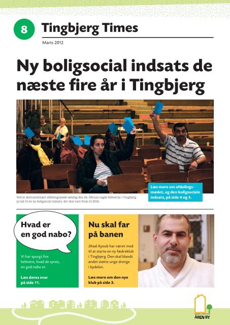 Ny boligsocial indsats de næste fire år i Tingbjerg - Tingbjerg Forum