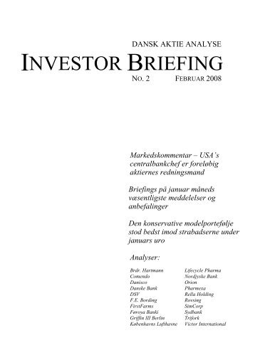 INVESTOR BRIEFING - Dansk Aktie Analyse