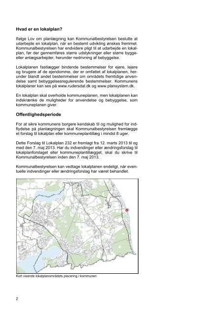 Se forslag til lokalplan 232 - Rudersdal Kommune