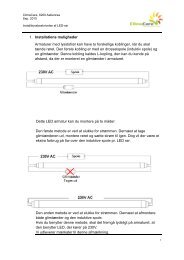 1. Installations muligheder Armaturer med lysstofrør kan ... - ClimaCare