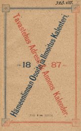 ja ilmoituskalenteri 1887 (tekstihaku) - Hämeenlinna