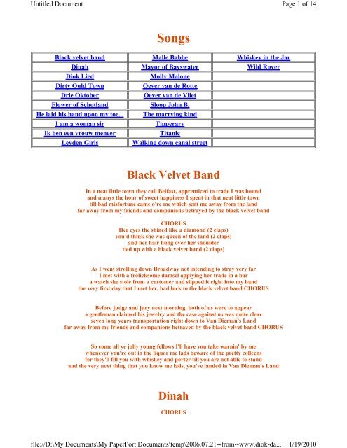 Black Velvet Band Dinah - Horntip