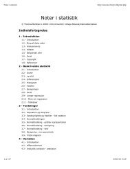 Noter i statistik - Net-undervisning Forside