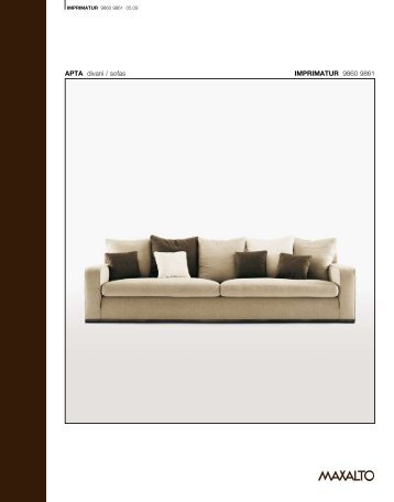 AptA divani / sofas IMpRIMAtUR 9860 9861 - Konsepti