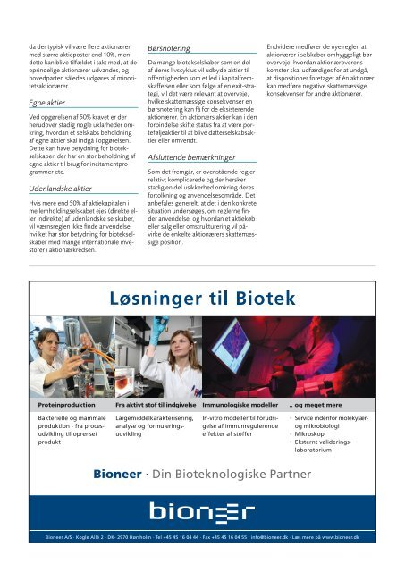 Dansk Biotek Magasinet nr. 1 2010