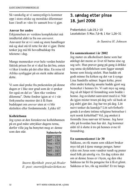 Nytt norsk kirkeblad nr 4-2006