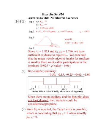 Exercise Set #24 Answers to Odd-Numbered Exercises 24-1 (b ...