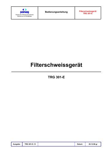 Filterschweissgerät - OEG AG