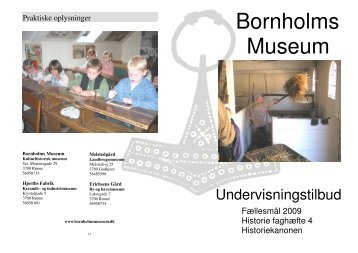 Se undervisnings katalog som PDF-fil til udskrift - Bornholms Museum