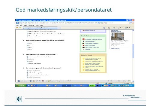 MARKEDSFØRING PÅ INTERNETTET - Kromann Reumert