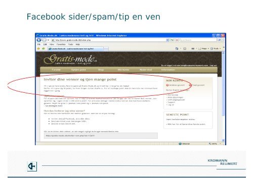 MARKEDSFØRING PÅ INTERNETTET - Kromann Reumert