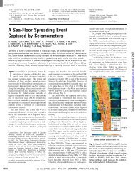 A Sea-Floor Spreading Event Captured by Seismometers - Lamont ...