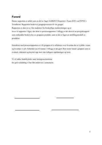 En anonymisert prosessrapport-A fra 2008 (45s, .pdf) - NTNU