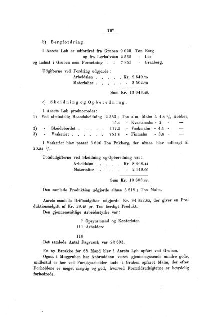 Tabeller vedkommende Norges bergværksdrift i Aarene 1899 og ...