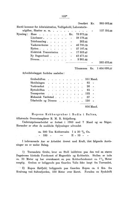 Tabeller vedkommende Norges bergværksdrift i Aarene 1899 og ...