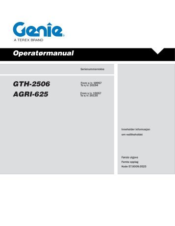 Vedlikehold - Genie Industries