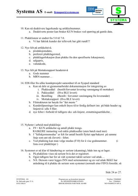 Sysped Versjon 9 utg 1,2.pdf - Systema AS