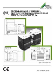 driftsvejledning - primær del oliefrie stempelkompressorer ... - Flairmo