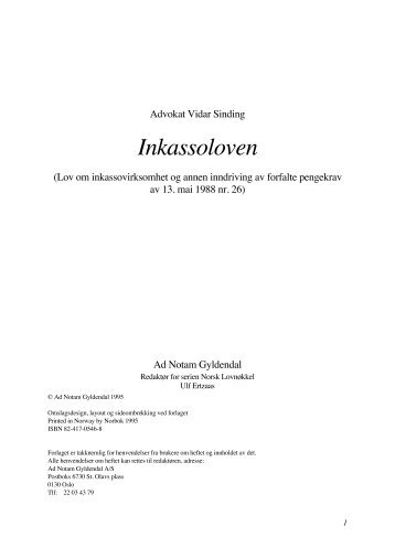 Inkassoloven - Advokat Vidar Sinding