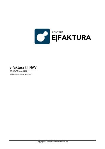 e|faktura til NAV - Continia