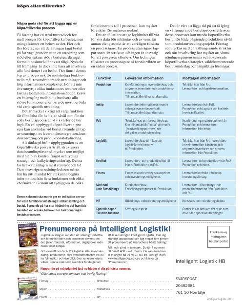 Logistikfastigheter - Intelligent Logistik