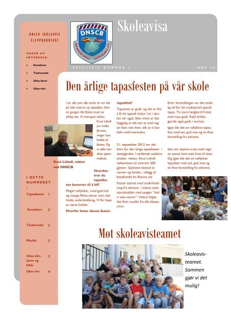 Les skoleavisa - Den Norske Skole Costa Blanca