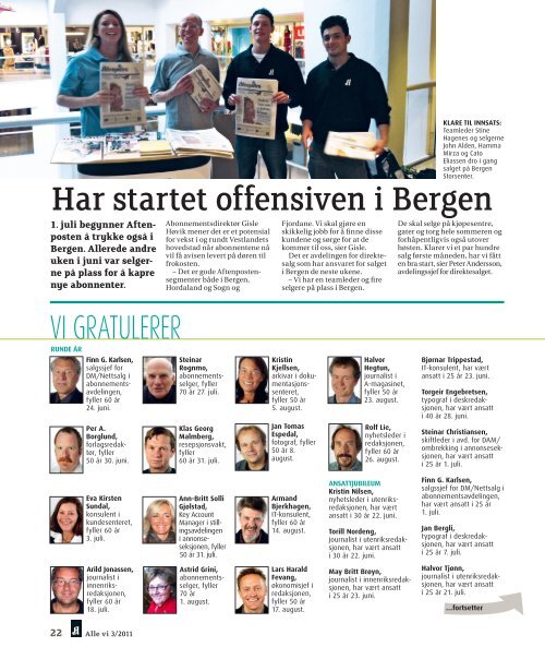vi nr. 3/2011 - Aftenpostens pensjonistforening
