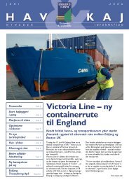 Victoria Line – ny containerrute til England - Esbjerg Havn