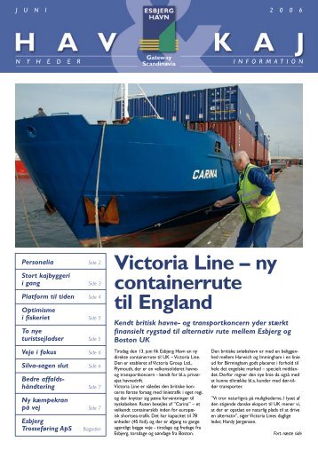 Victoria Line – ny containerrute til England - Esbjerg Havn