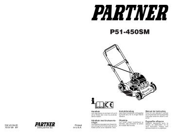OM, Partner, P51-450 SM, 96111003100, 2010-02, Lawn Mower ...