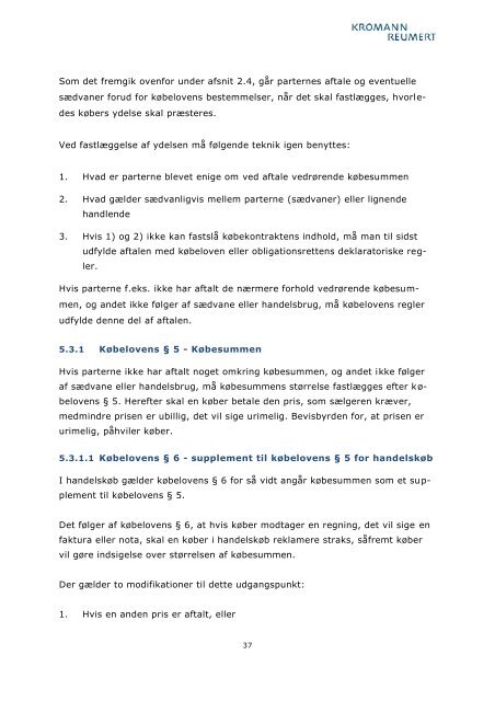 III. ErstatnIng & KontraKt - KØBErEt - Brinth & Hillerup
