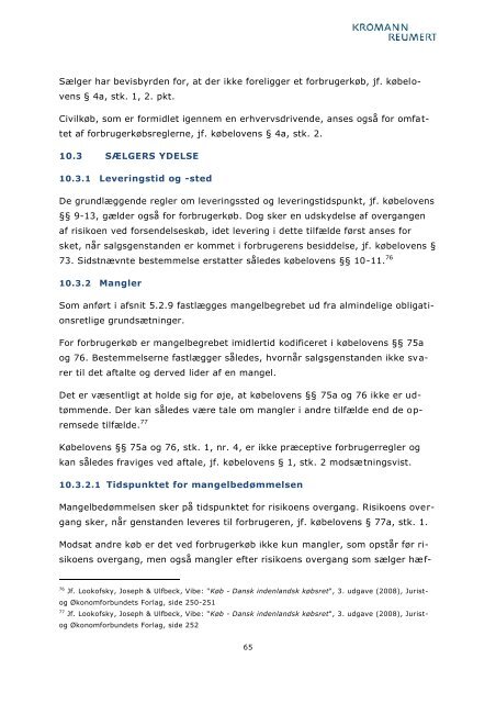 III. ErstatnIng & KontraKt - KØBErEt - Brinth & Hillerup
